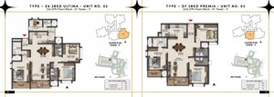 Floor Plan in 3 BHK Apartment at Prestige Southern Star, Akshayanagar – for Sale