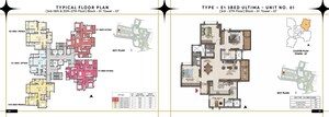 Floor Plan in 3 BHK Apartment at Prestige Southern Star, Akshayanagar – for Sale