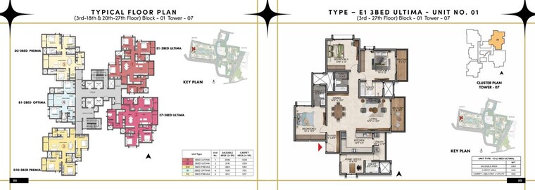 Floor Plan, prestige-southern-star 3 Bedroom 1812 Sq.Ft. Apartment In Akshayanagar Bangalore 10538301