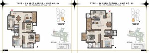 Floor Plan in 3 BHK Apartment at Prestige Southern Star, Akshayanagar – for Sale