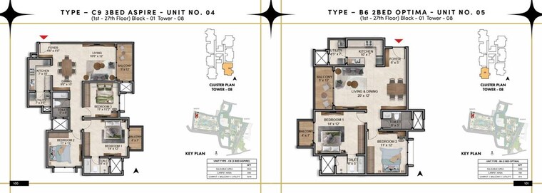 Floor Plan, prestige-southern-star 3 Bedroom 1812 Sq.Ft. Apartment In Akshayanagar Bangalore 10538301