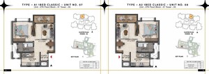 Floor Plan in 3 BHK Apartment at Prestige Southern Star, Akshayanagar – for Sale