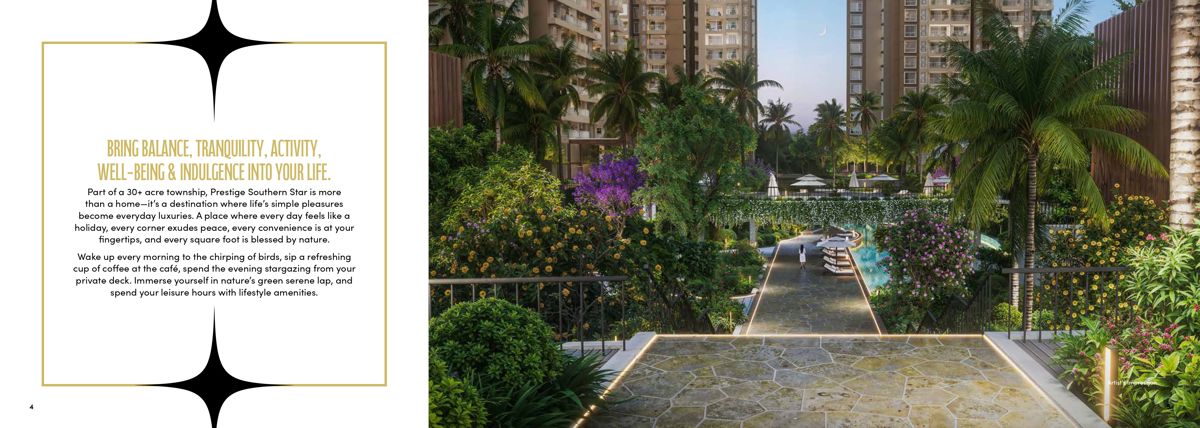3 BHK 1812 Sq.Ft. Apartment in Prestige Southern Star