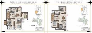 Floor Plan in 3 BHK Apartment at Prestige Southern Star, Akshayanagar – for Sale