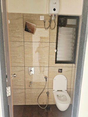 Bathroom in 2 BHK Apartment at Chandak 34 Park Estate, Goregaon West – for Rent