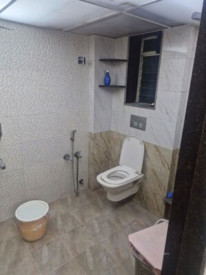 Bathroom in 1 BHK Apartment at Prescon Midtown Bay, Mahim West – for Rent