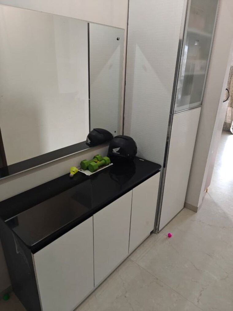 Kitchen, futuristic-the-miracle 3.5 Bedroom 1400 Sq.Ft. Apartment In Pimple Saudagar Pune 10538467