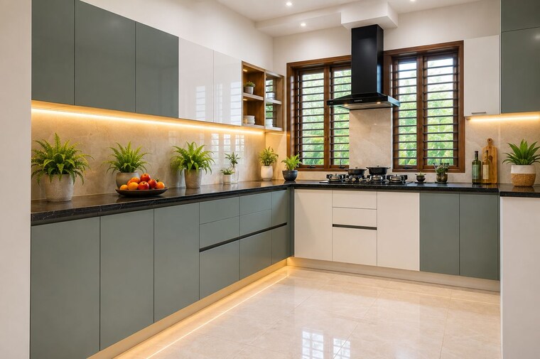 Kitchen, kalmandapam 3 Bedroom 1800 Sq.Ft. Villa In Kalmandapam Palakkad 10538832