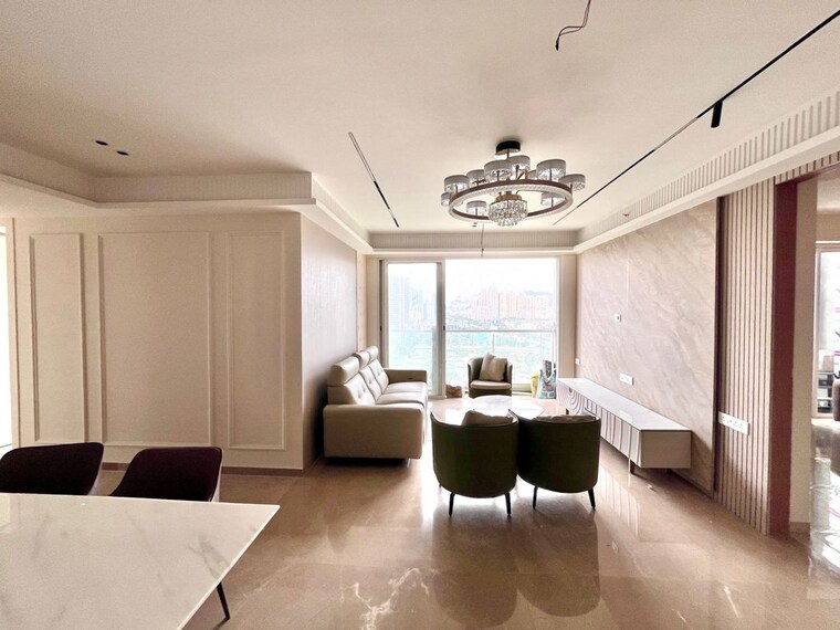 Living Room, indiabulls-one-indiabulls 3.5 Bedroom 1900 Sq.Ft. Apartment In Pokhran Road No Two Thane 10538995