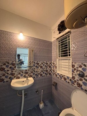 Bathroom in 2 BHK Apartment at Ramya Residency, Old Madras Road – for Rent
