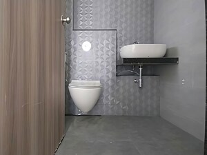 Bathroom in 2 BHK Apartment at Ashar Axis, Majiwada – for Rent