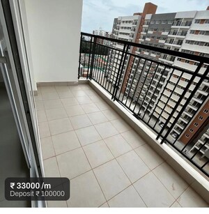 Balcony in 2 BHK Apartment at Adarsh Greens, Kogilu – for Rent