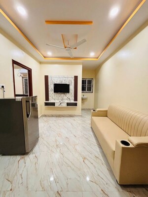 Living Room in 1 BHK Apartment at Golden Tulip Kondapur, Kondapur – for Rent