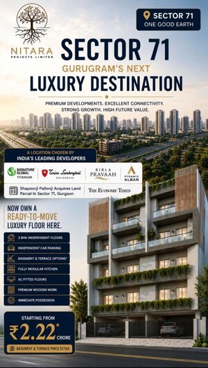 2 BHK Apartment – Exterior View View at Sector 71 - for Sale