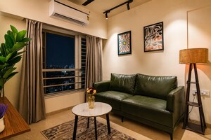 Living Room in 2 BHK Apartment at Meru Yojan One, Kurla West – for Rent