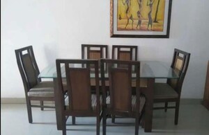 Dining area in 3 BHK Apartment at Vip Road – for Rent