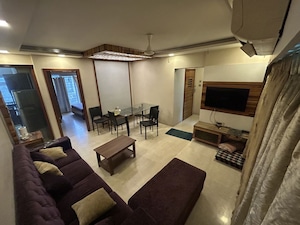 Living Room in 3 BHK Apartment at S Raheja Hari Bhavan, Khar West – for Rent