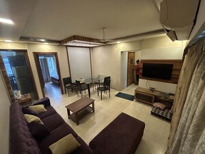 Living Room in 3 BHK Apartment at S Raheja Hari Bhavan, Khar West – for Rent