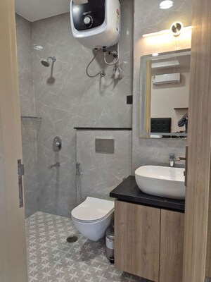 Bathroom in 1 BHK Builder Floor at DLF Atria, Dlf Phase ii – for Rent