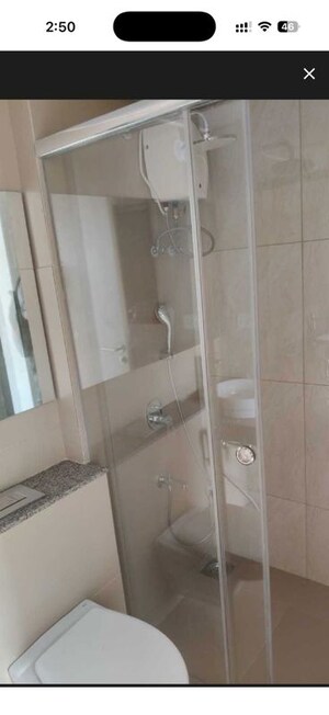 Bathroom in 1 BHK Apartment at LnT Veridian, Powai – for Rent