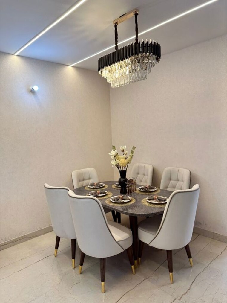 Dining area, ms-enclave-zirakpur 3 Bedroom 950 Sq.Ft. Independent House In Dhakoli Zirakpur 10540777