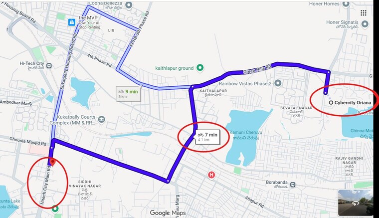Map Location, cyber-city-oriana 3 Bedroom 2050 Sq.Ft. Apartment In Hi Tech City Hyderabad 10503056