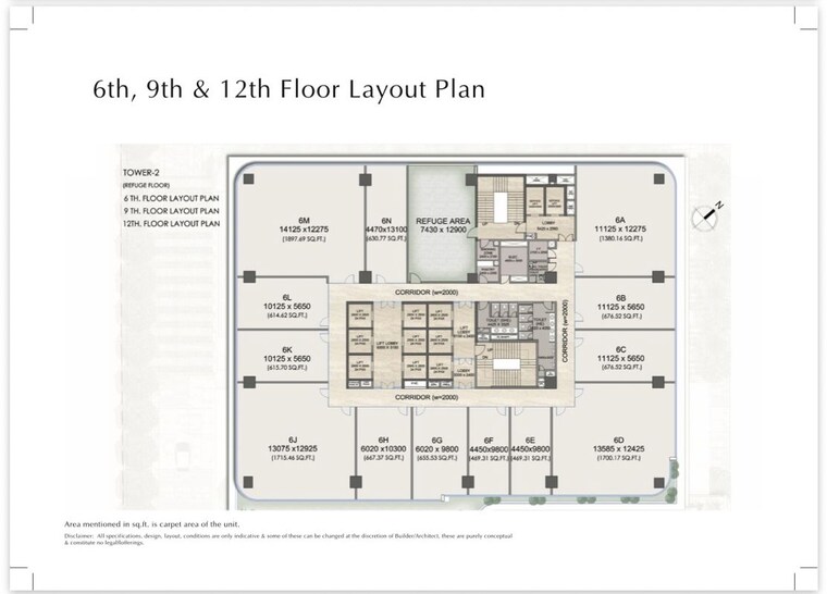 Floor Plan, exotica-132 Commercial Office Space 650 Sq.Ft. In Sector 132 Noida 10540939
