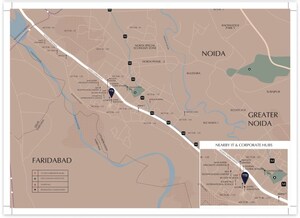  Office Space – Map Location View at Exotica 132, Sector 132 - for Sale