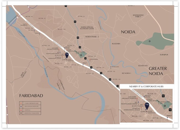 Map Location, exotica-132 Commercial Office Space 650 Sq.Ft. In Sector 132 Noida 10540939