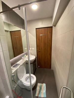 Bathroom in 3.5 BHK Apartment at Wadhwa Imperial Heights, Goregaon West – for Rent