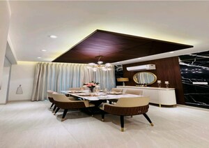 Dining area in 3 BHK Apartment at Lulla Nagar – for Sale