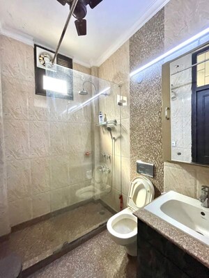 Bathroom in 2 BHK Builder Floor at Greater Kailash I – for Rent
