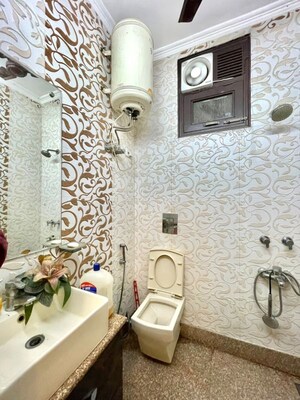 Bathroom in 2 BHK Builder Floor at Greater Kailash I – for Rent