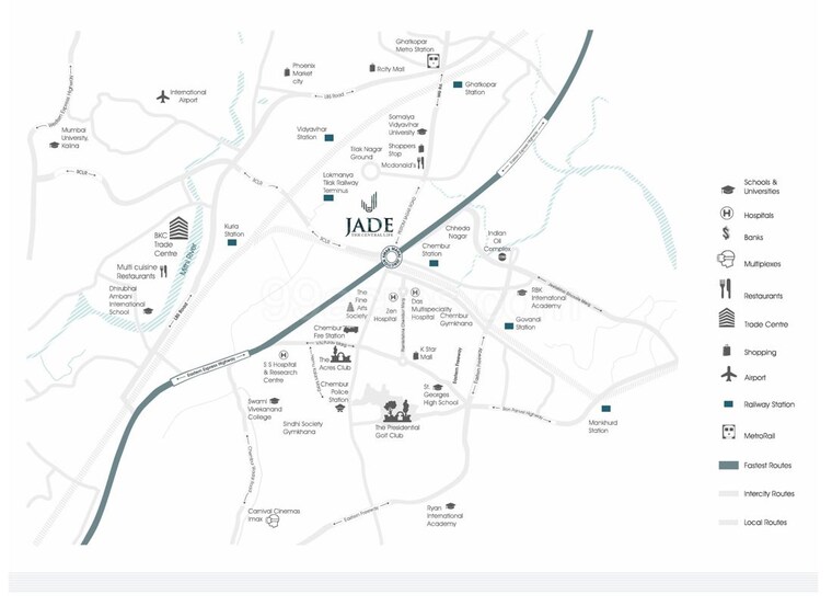Map Location, stg-jade 2 Bedroom 609 Sq.Ft. Apartment In Chembur Mumbai 10541612