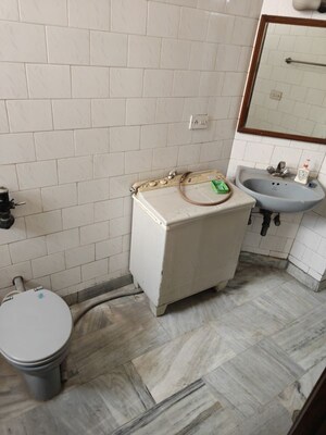 Bathroom in 3 BHK Builder Floor at Mahendru Enclave – for Rent