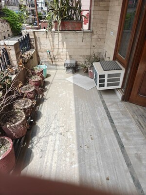 Balcony in 3 BHK Builder Floor at Mahendru Enclave – for Rent