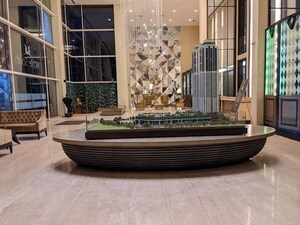 Living Room in 3 BHK Apartment at Marathon Monte South, Byculla West – for Rent