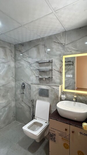 Bathroom in 3 BHK Apartment at Sector 19b Dwarka – for Rent