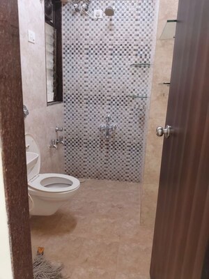 Bathroom in 3 BHK Apartment at Asmita Sand Dunes, Malad West – for Rent