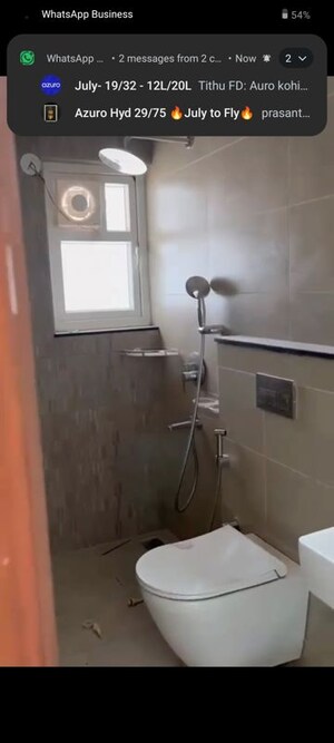 Bathroom in 3 BHK Apartment at GHR Titania, Kondapur – for Rent