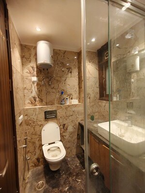 Bathroom in 4 BHK Apartment at Saket – for Rent