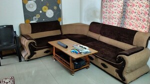 Living Room in 2 BHK Apartment at Theme Ambience Golf View, Gachibowli – for Rent