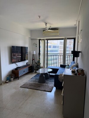 Living Room in 3 BHK Apartment at Adani Ten BKC, Bandra East – for Rent