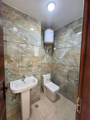 Bathroom in 3 BHK Builder Floor at Chattarpur – for Rent