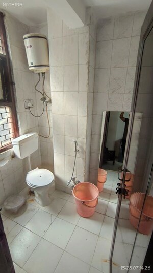 Bathroom in 1 RK Builder Floor at Malviya Nagar – for Rent