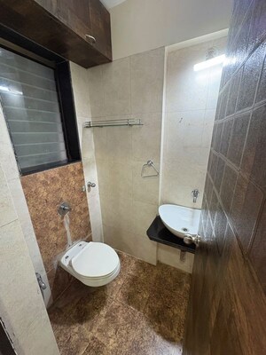 Bathroom in 2 BHK Apartment at Rosa Gardenia, Ghodbunder Road – for Rent