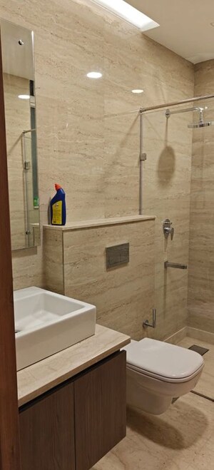 Bathroom in 3 BHK Builder Floor at Kohli One Malibu Town Plot, Sector 47 – for Rent
