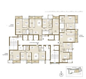 Floor Plan in 3 BHK Apartment at Malad East – for Sale