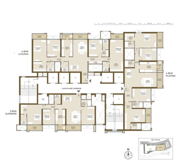 Floor Plan, malad east 3 Bedroom 1300 Sq.Ft. Apartment In Malad East Mumbai 10543721