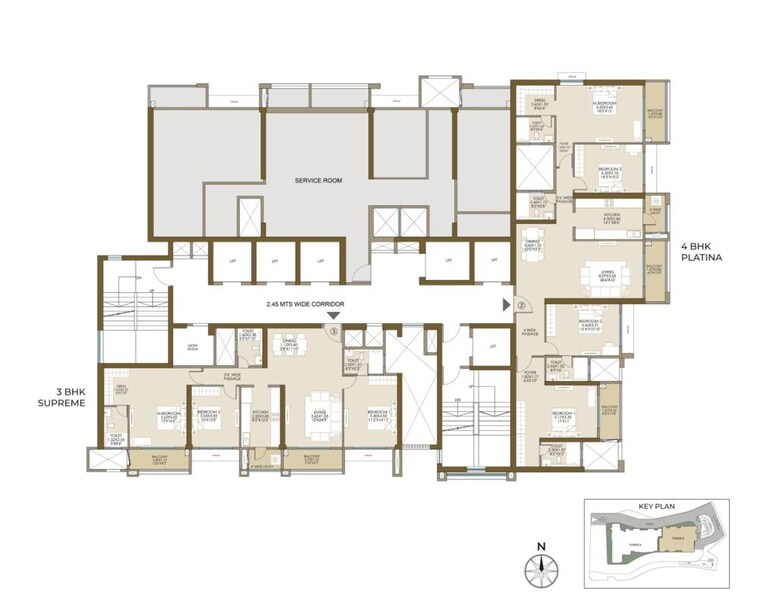 Floor Plan, malad east 3 Bedroom 1300 Sq.Ft. Apartment In Malad East Mumbai 10543721